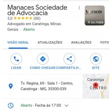 Cliente - Manaces Sociedade de Advocacia  - Caratinga - MG
